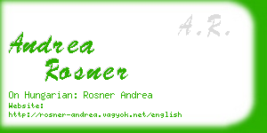 andrea rosner business card